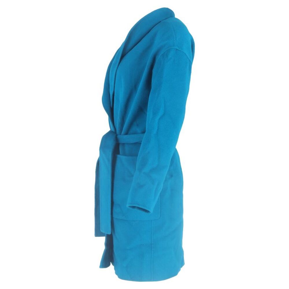 Diane von Furstenberg Felted Long Coat in Blue Wool - Picture 2 of 3